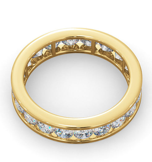 Mens 2ct H/Si Diamond 18K Gold Full Band Ring